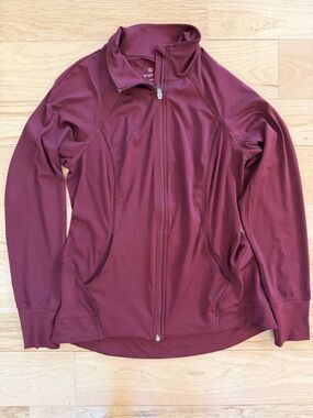 Tangerine athletic zip up long sleeve size medium